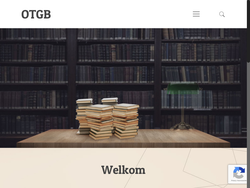 Screenshot van website